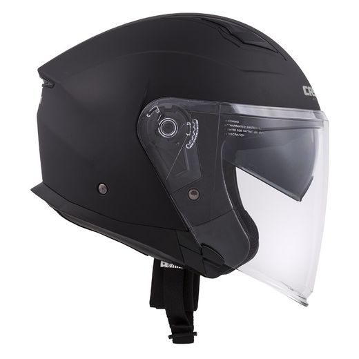 Jet čelada CASSIDA JET TECH black matt / grey logos M