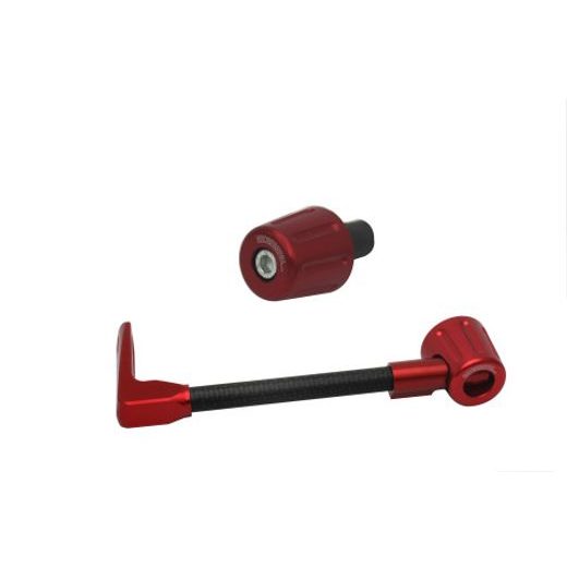 Lever guard in carbon + right end ACCOSSATO DE010 with black hose and joint levi