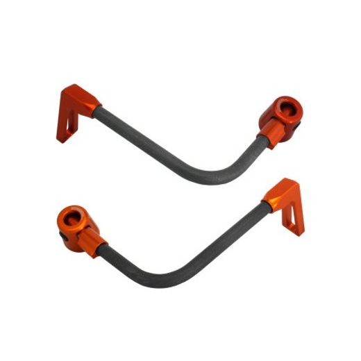 Lever guard ACCOSSATO DE008 with black hose and joint right + left, carbon