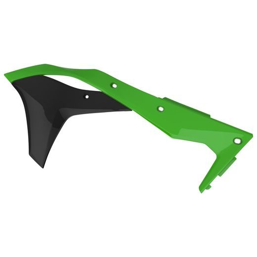 Radiator scoops POLISPORT 8418300001 (par) green 05/black za KAWASAKI KX 450 (F) 2016-2018