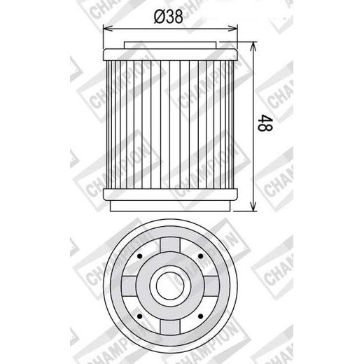 Oljni filter CHAMPION COF043 100609635
