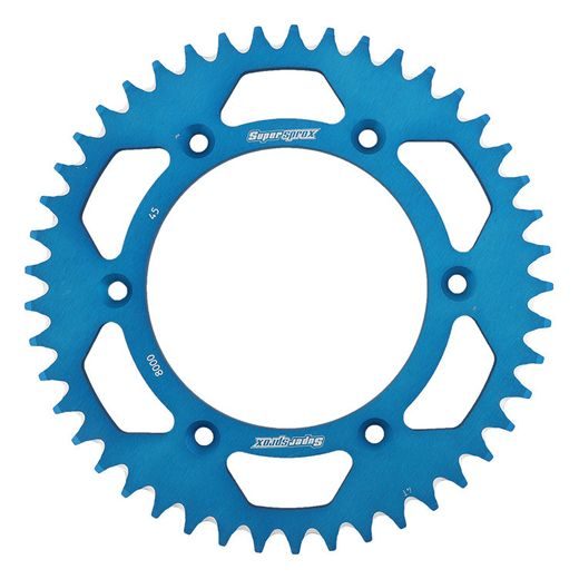 Aluminijasti zadnji verižnik (zobnik) SUPERSPROX RAL-8000:45-BLU moder 45T, 520