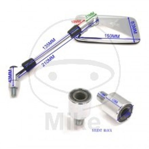 Vzvratno ogledalo JMT ZR 1709 kromiran right