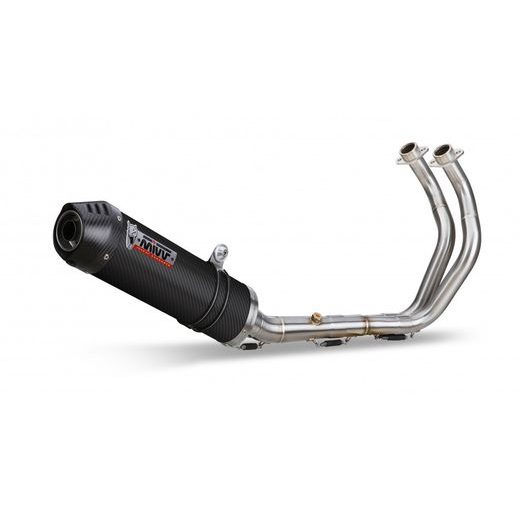 Celoten izpušni sistem 2x1 MIVV OVAL Y.044.L3C Karbon / Karbonska kapa for YAMAHA MT-07 / FZ-07 (2014-2024)