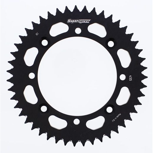 Rear ALU sprocket SUPERSPROX RAL-455:46-BLK črna 46T, 420