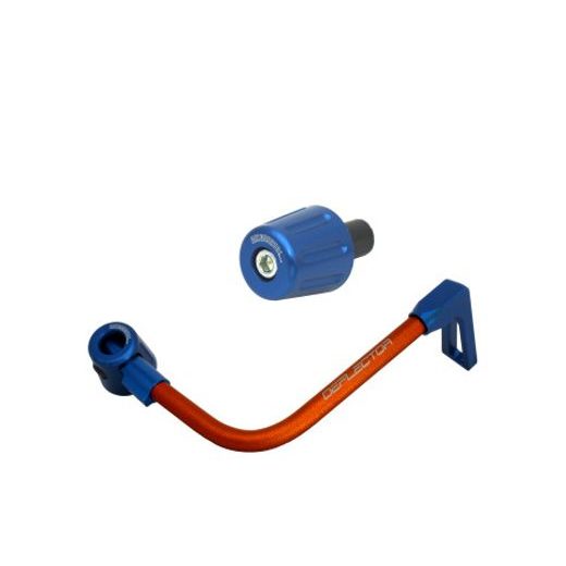 Lever guard in aluminium + left end ACCOSSATO DE004 with orange hose and joint right