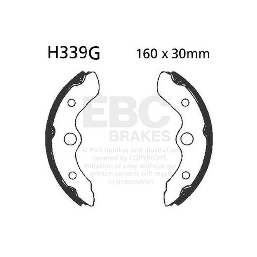 Brake shoe set EBC H339G grooved