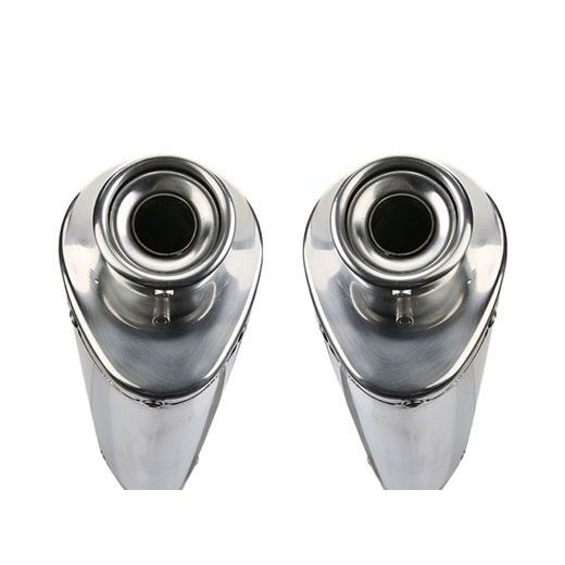 Dual slip-on exhaust GPR TRIOVAL E4.Y.214.CAT.TRI Polished Stainless Steel