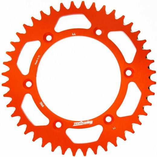 Aluminijasti zadnji verižnik (zobnik) SUPERSPROX RAL-990:44-ORG oranžna 44T, 520