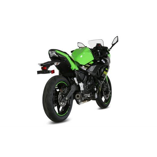 Celoten izpušni sistem 2x1 MIVV OVAL K.044.L3C Carbon / Carbon cap for KAWASAKI Ninja 650 (2017-2023); KAWASAKI Z 650 (2017-2023)