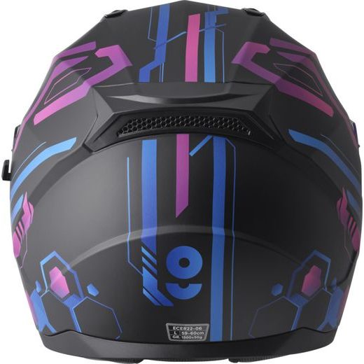 Integralna čelada GMS HEXAGO ZG12501 graphic blue - violet XS