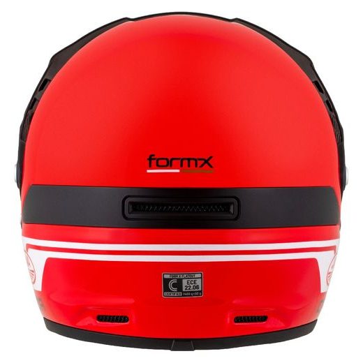 Motocross Helmet CASSIDA FORMX JAWA ROTAX red/ white/ gold/ black matt peak L