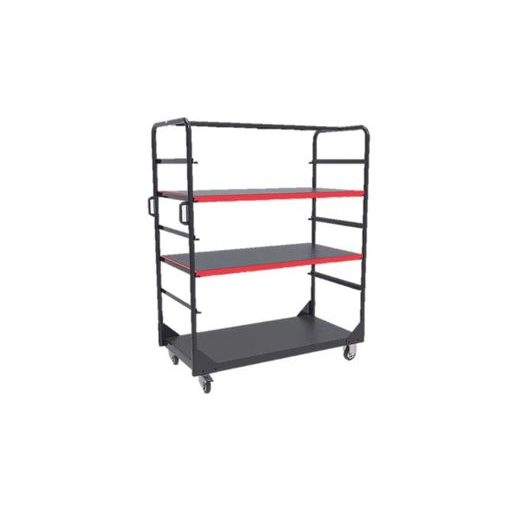 Fairing trolley with 3 shelves LV8 EQC3R.PRC.R rdeč