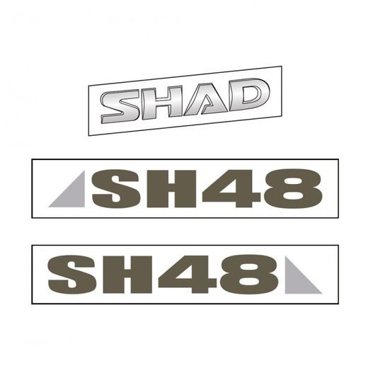 Stickers SHAD D1B481ETR za SH48 temno siva