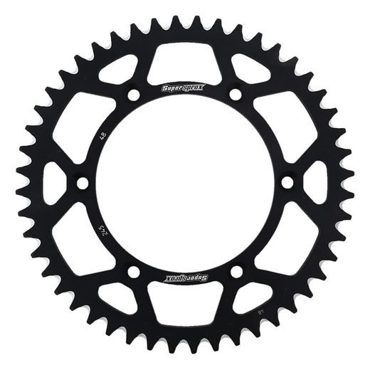 Aluminijasti zadnji verižnik (zobnik) SUPERSPROX RAL-245/2:48-BLK črna 48T, 520