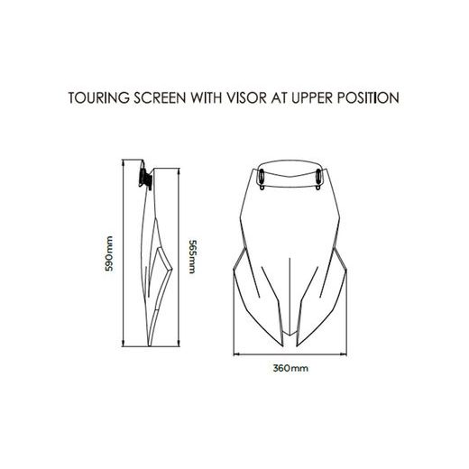Windscreen PUIG TOURING WITH VISOR 20456H smoke