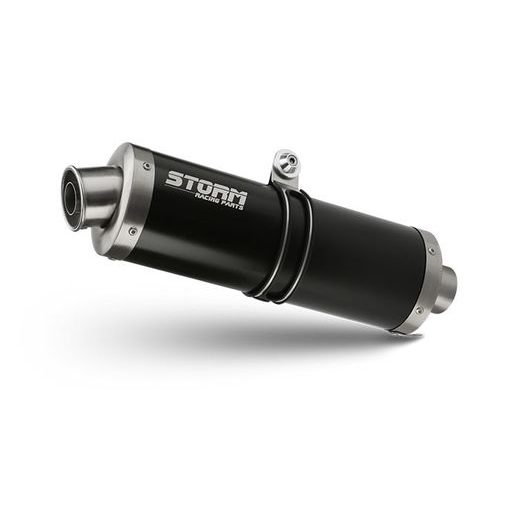 Celoten izpušni sistem 2x1 STORM OVAL K.055.LX1B Črn