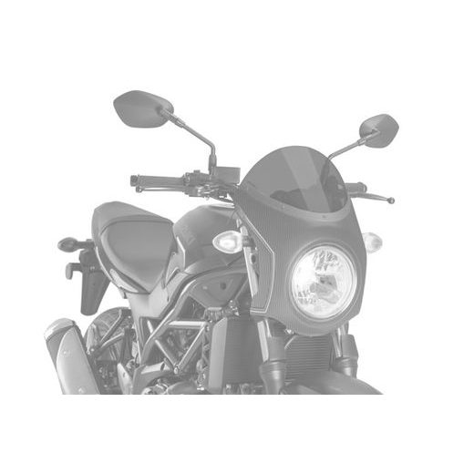 Windshield PUIG RETRO SEMI-FAIRING 3170N črna carbon look
