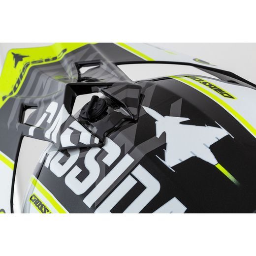 Motocross Helmet CASSIDA CROSS CUP SONIC black /white /fluo yellow XS