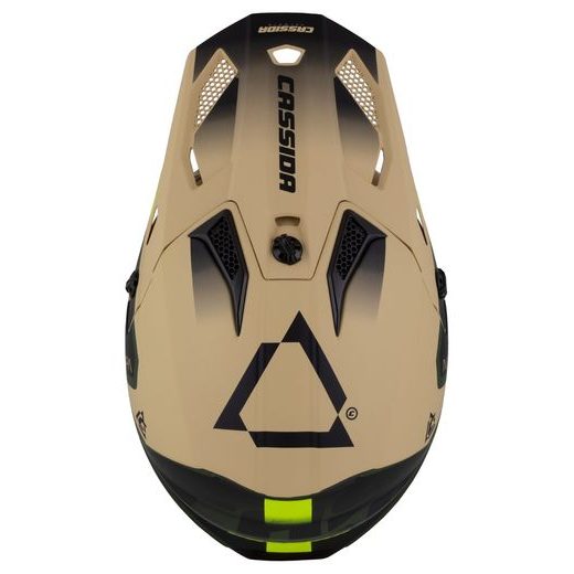Motocross Helmet CASSIDA CROSS CUP 2 NAPA JUNIOR sand/green/yellow fluo/black matt S