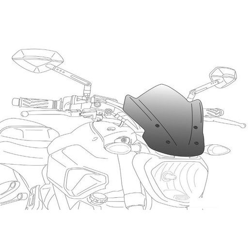 Windshield PUIG NEW GEN. SPORT 9702F dark smoke