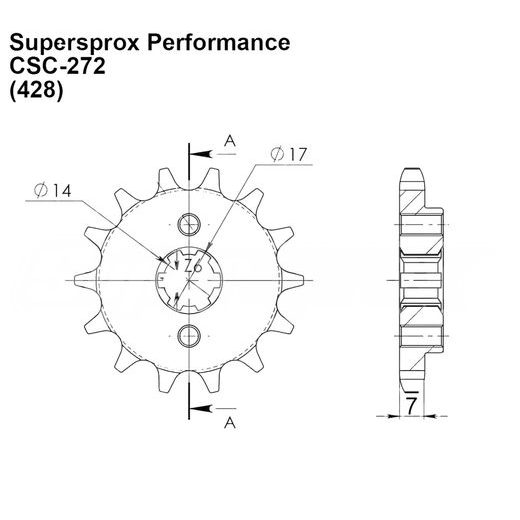 Verižni set D.I.D Chain - Srebrna chain 428 VX, X-ring (X, NX, QX, XS), CHK front sprocket SUPERSPROX, CHK rear sprocket JT za BENELLI BN 125 2017-2024