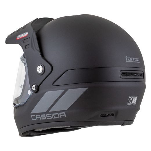 Motocross Helmet CASSIDA FORMX FLATOUT black matt/ dark grey/ black matt peak S