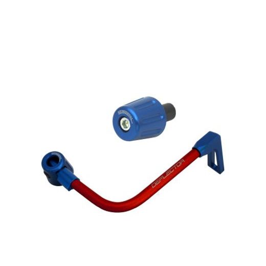Lever guard in aluminium + left end ACCOSSATO DE004 with red hose and joint right