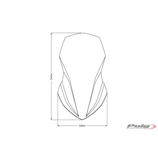 Windscreen PUIG TOURING 20752W clear