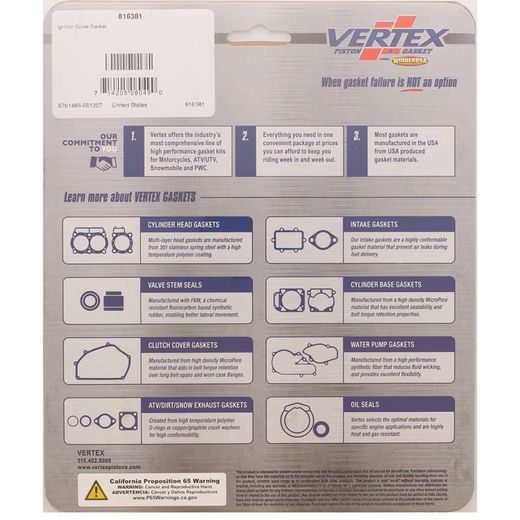 Ignition Cover Gasket WINDEROSA 816381
