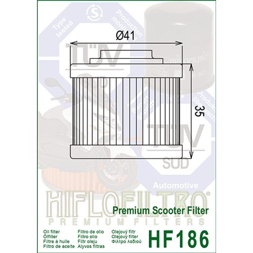 Oljni filter HIFLOFILTRO HF186