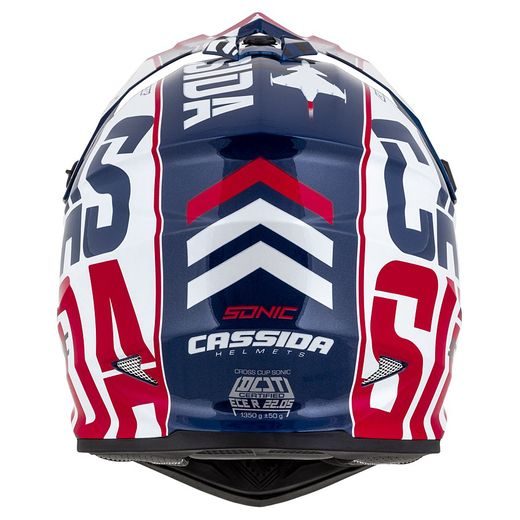 Motocross Helmet CASSIDA CROSS CUP SONIC red / blue /white M