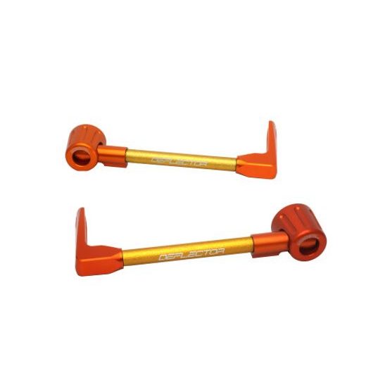 Lever guard ACCOSSATO DE003 with gold hose and joint right + left, aluminium