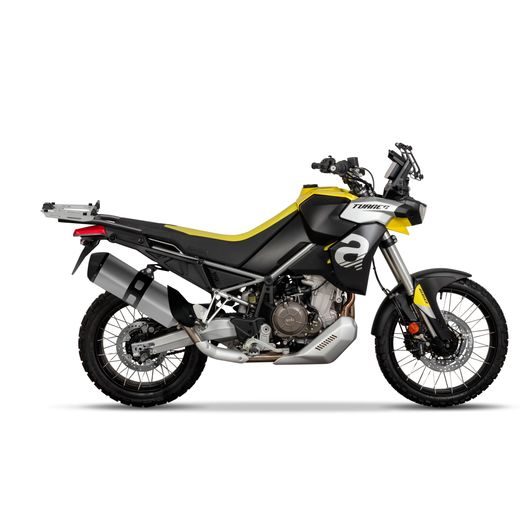 Set of SHAD TERRA TR40 adventure saddlebags and SHAD TERRA aluminium top case TR55 PURE BLACK, including mounting kit SHAD APRILIA TUAREG 660