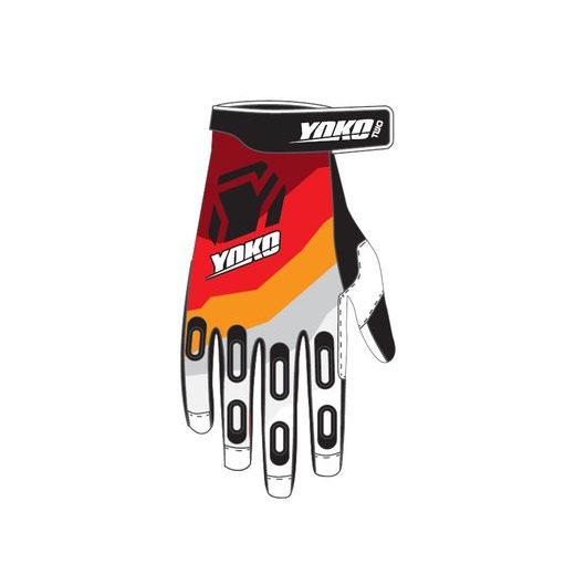 MX rokavice YOKO TWO black/white/red L (9)