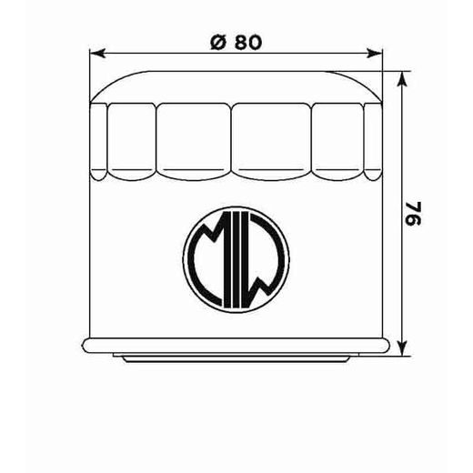 Oljni filter MIW S3007 (alt. HF134) za SUZUKI GSX-R 750 1985-1987, SUZUKI VS 750 Intruder 1986