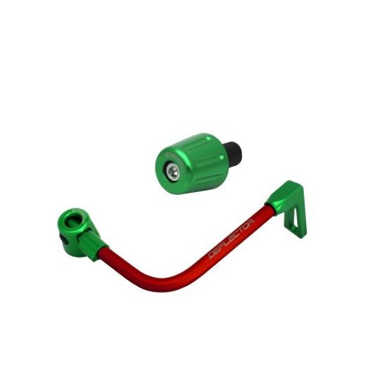 Lever guard in aluminium + left end ACCOSSATO DE004 with red hose and joint right