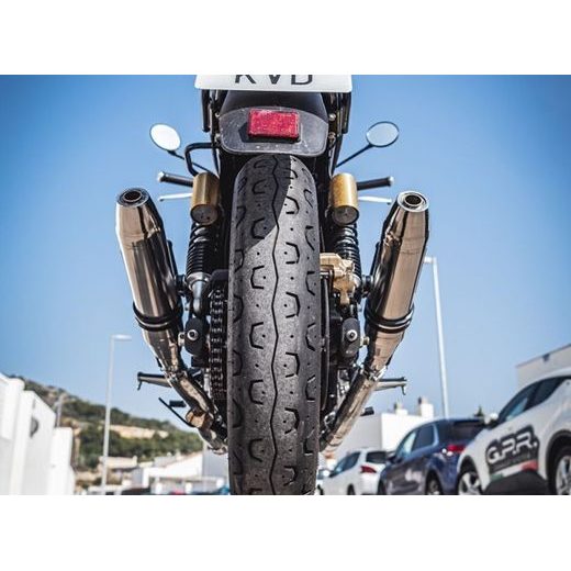 Dual slip-on exhaust GPR DEEPTONE E4.ROY.11.CAT.DE Brushed Stainless steel