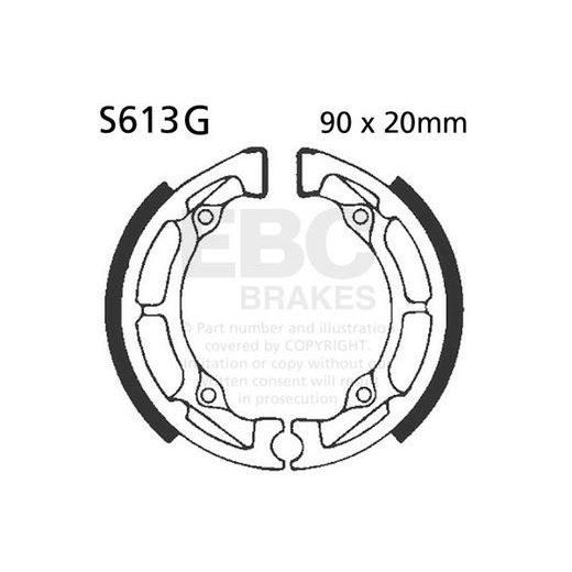 Brake shoe set EBC S613G grooved