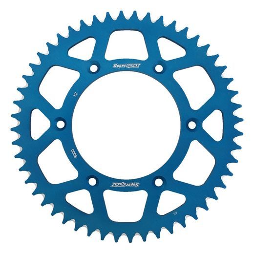 Aluminijasti zadnji verižnik (zobnik) SUPERSPROX RAL-8000:52-BLU moder 52T, 520
