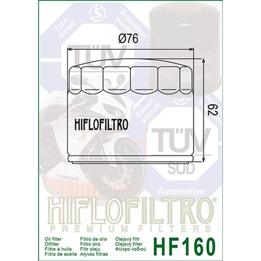 Oljni filter HIFLOFILTRO HF160