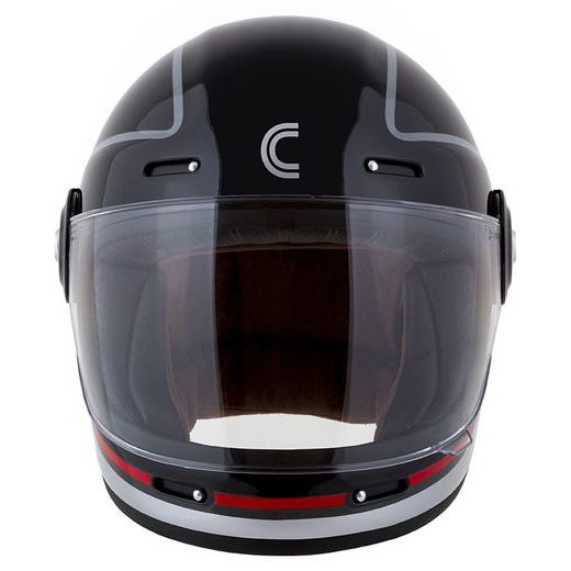 Integralna čelada CASSIDA Fibre Jawa Sport black/ silver/ red S