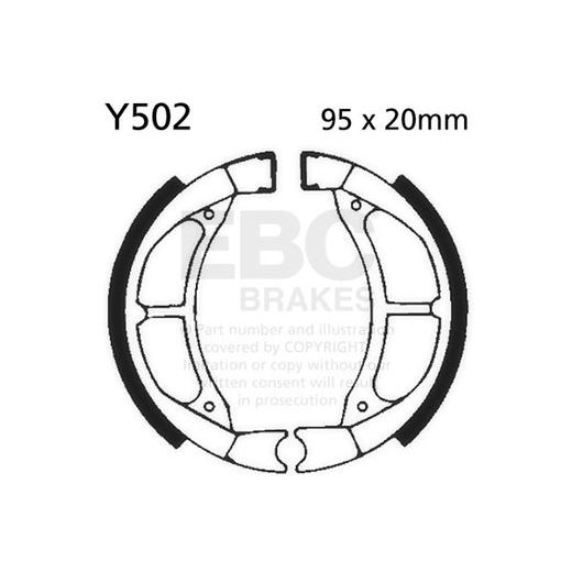 Brake shoe set EBC Y502 includings springs