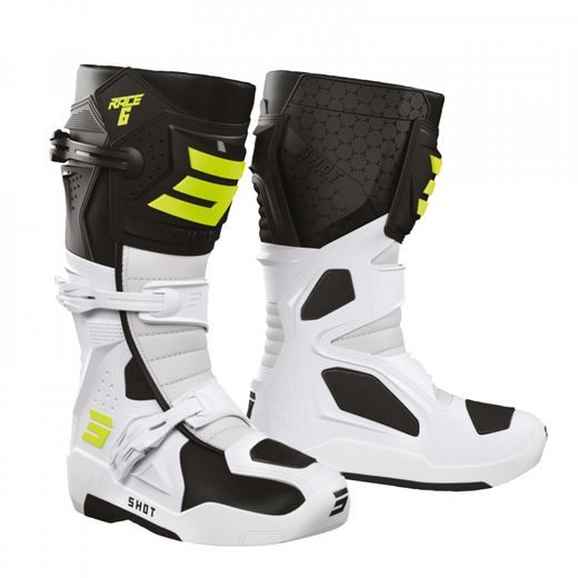 Obutev SHOT RACE 6 A09-24B1-A01-44 black / white / neon yellow 44