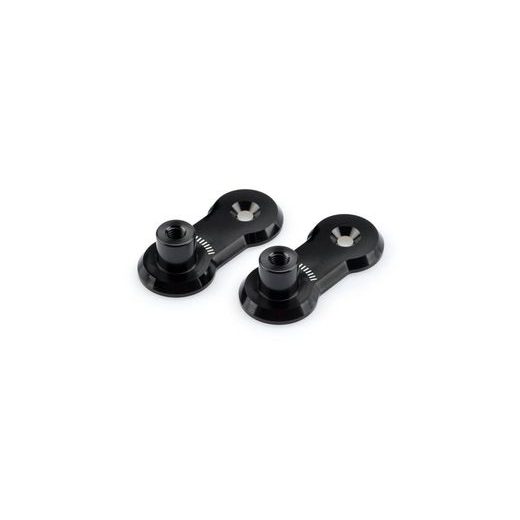 Adjustable footpegs relocation adaptors kit PUIG 3839N 40mm črna