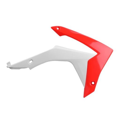 Radiator scoops POLISPORT 8417100001 (par) red CR 04/white