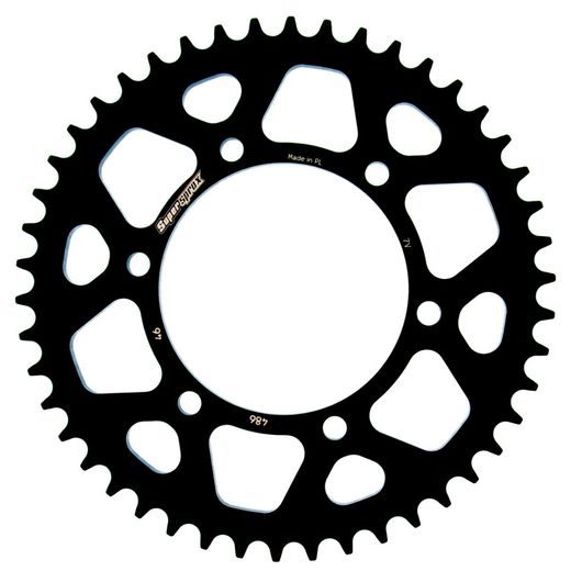 Rear ALU sprocket SUPERSPROX RAL-486:46-BLK črna 46T, 520