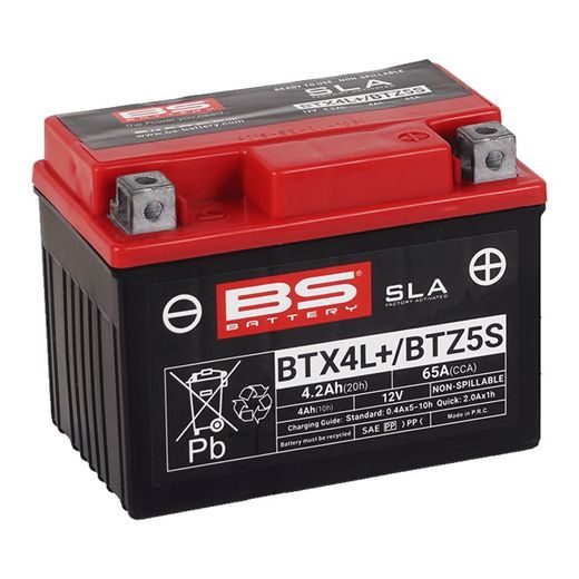Tovarniško aktiviran akumulator BS-BATTERY BTX4L+ / BTZ5S (FA) (YTX4L (FA)) SLA