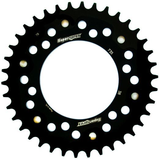 Rear sprocket SUPERSPROX STEALTH RST-735:38-BLK črna 38T, 520