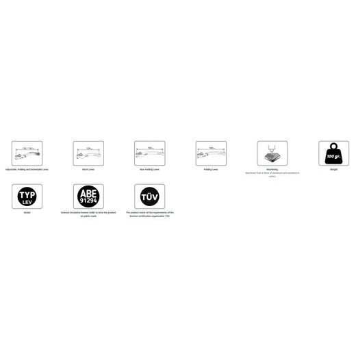 Brake lever without adapter PUIG 4.0 4110VV poklopna (foldable) green/green